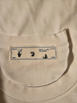 Camiseta Off-White Logo Flechas Azul Talla M