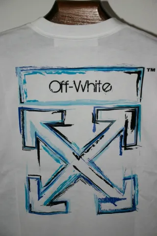 Camiseta Off-White Logo Flechas Azul Talla M