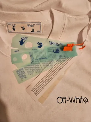 Camiseta Off-White Logo Flechas Azul Talla M