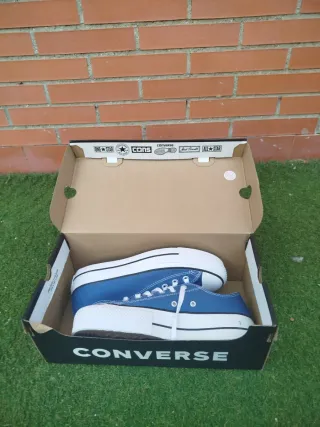 Converse plataforma azul talla 38