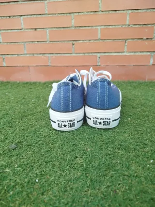 Converse plataforma azul talla 38