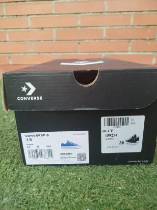 Converse plataforma azul talla 38