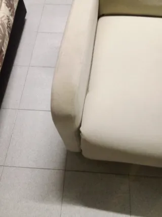 Butaca reclinable tela beige