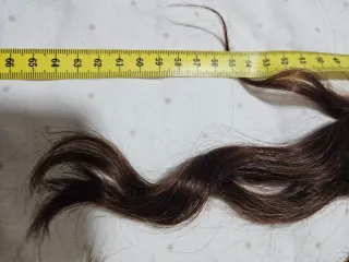 11 Mallas de pelo natural castaño-cobrizo