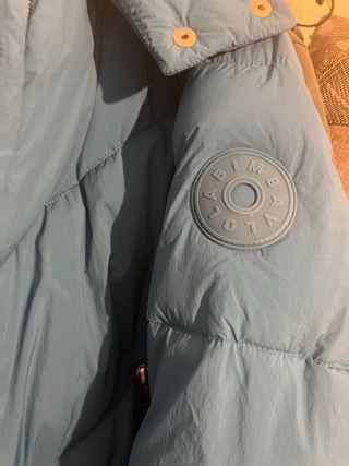 Abrigo midi guateado azul