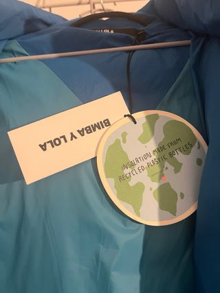 Abrigo midi guateado azul