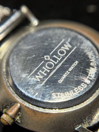 Reloj Whollow Clásico Plata y Blanco