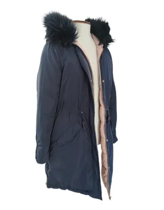 Abrigo reversible 2 en 1 - Azul marino y rosa