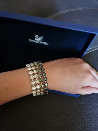 Pulsera Swarovski Dorada y Plateada