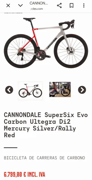 Cannondale SuperSix EVO Ultegra Di2 T.58 2500 kms!