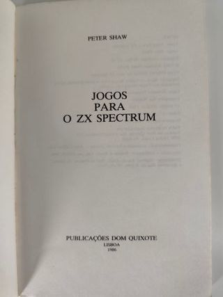 Livro Jogos para ZX Spectrum - Peter Shaw