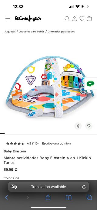 Gimnasio para bebé piano musical