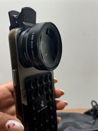 Lente Macro y Gran Angular 0.45X para Móvil