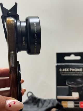 Lente Macro y Gran Angular 0.45X para Móvil