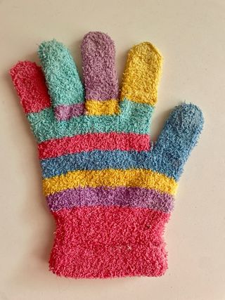 Conjunto gorro, cuello y guantes multicolor