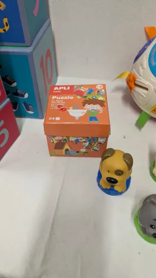 Lote Juguetes Bebé Bloques,pelota giratoria y puzz