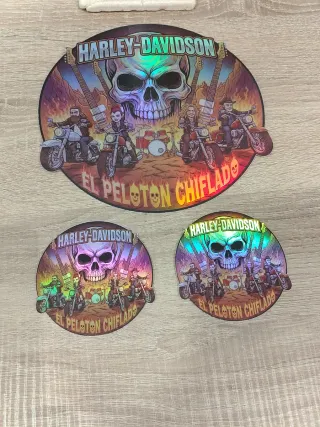 Sticker Harley Davidson El Pelotón Chiflado