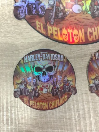 Sticker Harley Davidson El Pelotón Chiflado