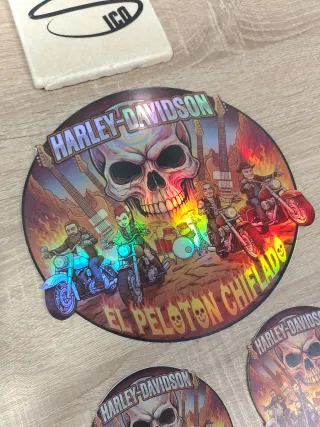 Sticker Harley Davidson El Pelotón Chiflado