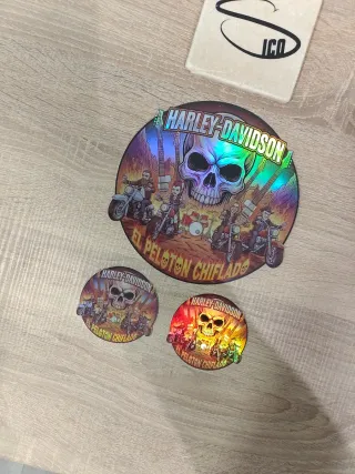 Sticker Harley Davidson El Pelotón Chiflado