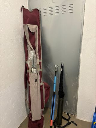 Cañas de pescar con carretes