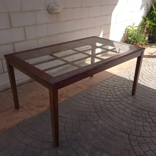 Mesa de comedor madera y cristal.. REBAJADO!!
