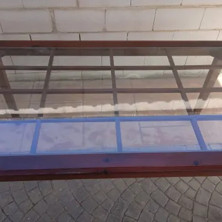 Mesa de comedor madera y cristal.. REBAJADO!!