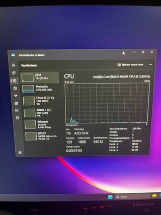 Torre PC AeroCool i5 9400F GTX1650 8GB 1.25TB