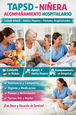 Atención a mayores y niños Acompañamiento hospital