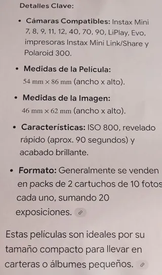 4 Packs Fuji Instax Mini 20 Hojas