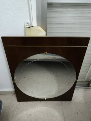 Espejo antiguo madera y metal