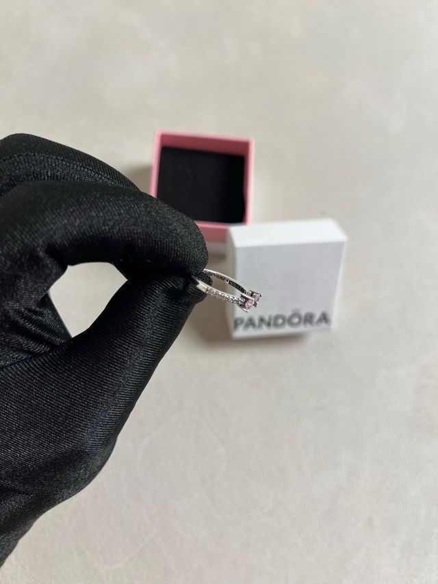 Anillo de Pandora Lazo rosa brillante