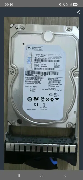 Disco Duro IBM 4TB Server 7.2K RPM