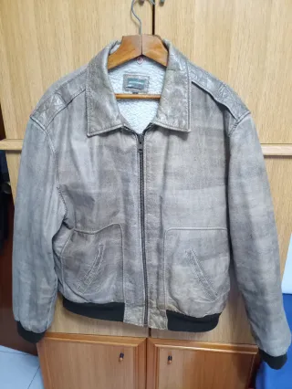 Chaqueta Cuero Vintage Jack & Jones Talla XL