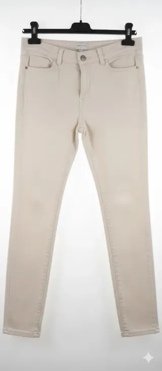 Vaqueros skinny Cortefiel blanco roto