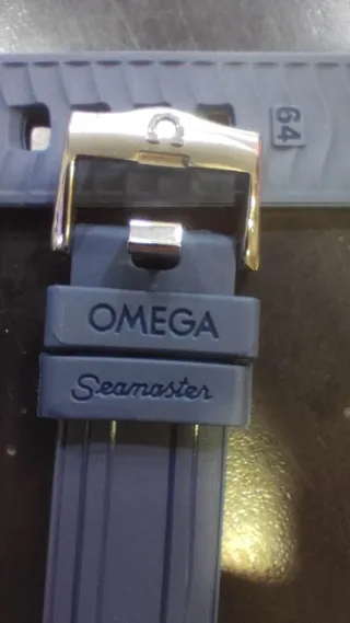 Correa Caucho Omega Seamaster 20mm Azul