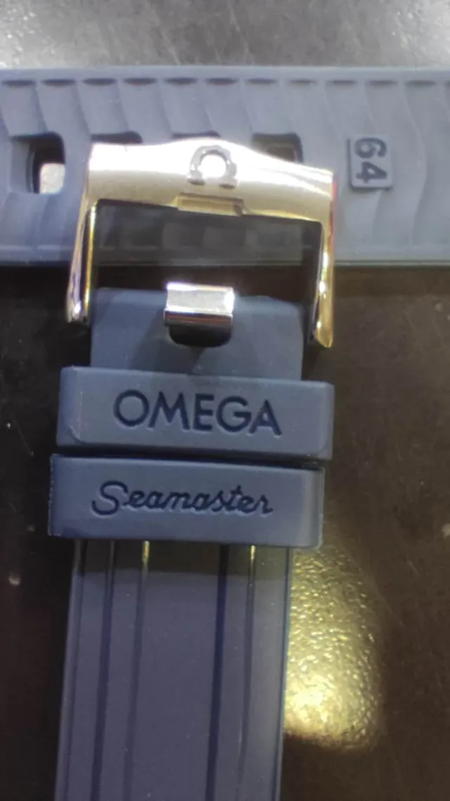 Pulseira de Borracha Omega Seamaster 20mm Azul