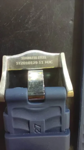 Correa Caucho Omega Seamaster 20mm Azul