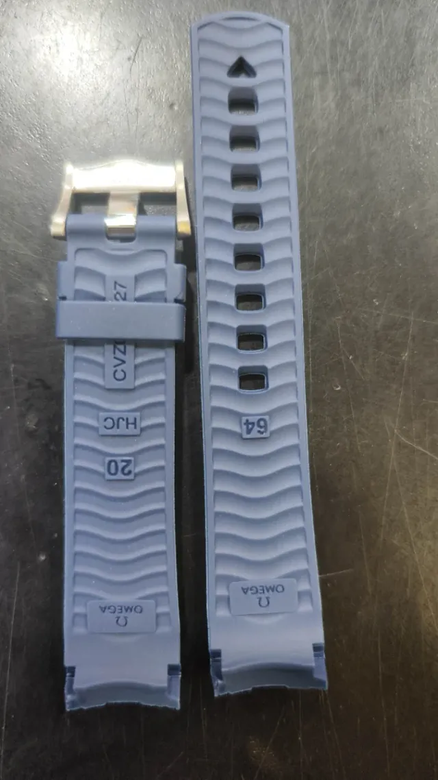 Pulseira de Borracha Omega Seamaster 20mm Azul