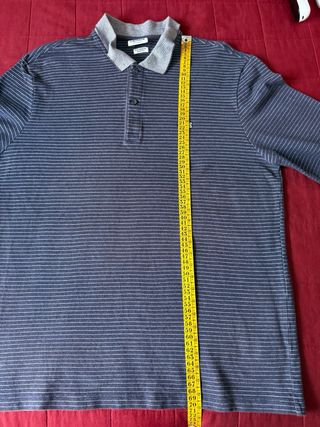 Polo Lacoste Rayas Azul Talla L