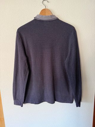 Polo Lacoste Rayas Azul Talla L