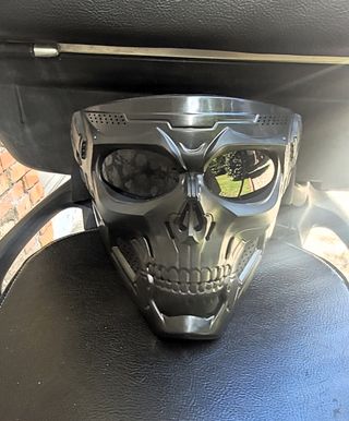 Dirt Bike Helmet integrale Biker Black/Red Lens