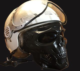 Dirt Bike Helmet integrale Biker Black/Red Lens