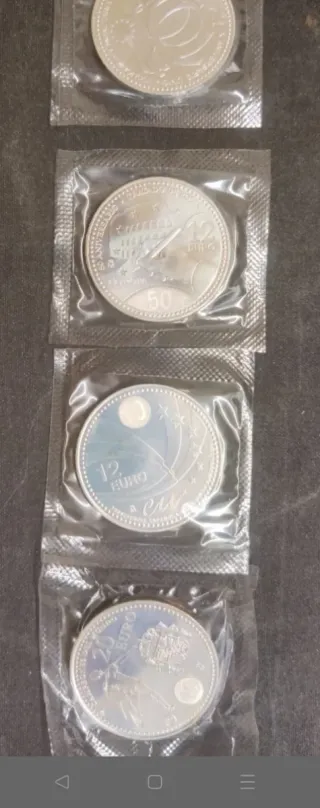 LOTE 4 MONEDAS DE PLATA DE 12€