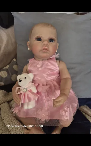 Bebé Reborn Rosa con Osito