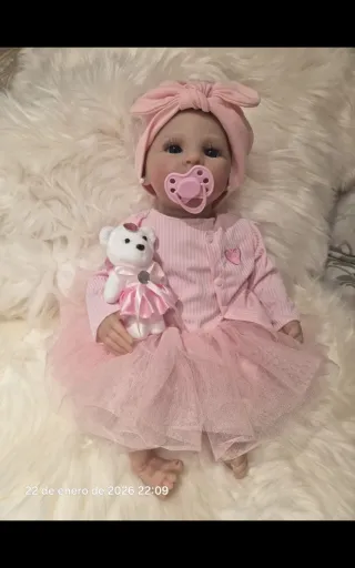 Bebé Reborn Rosa con Osito