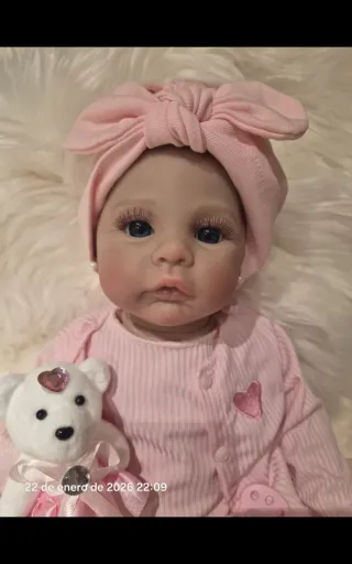 Bebé Reborn Rosa con Osito