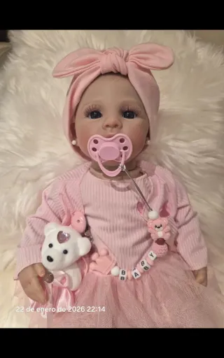 Bebé Reborn Rosa con Osito