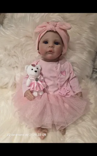 Bebé Reborn Rosa con Osito