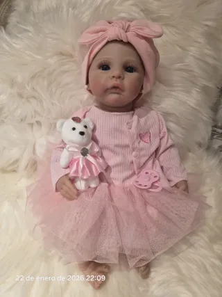 Bebé Reborn Rosa con Osito